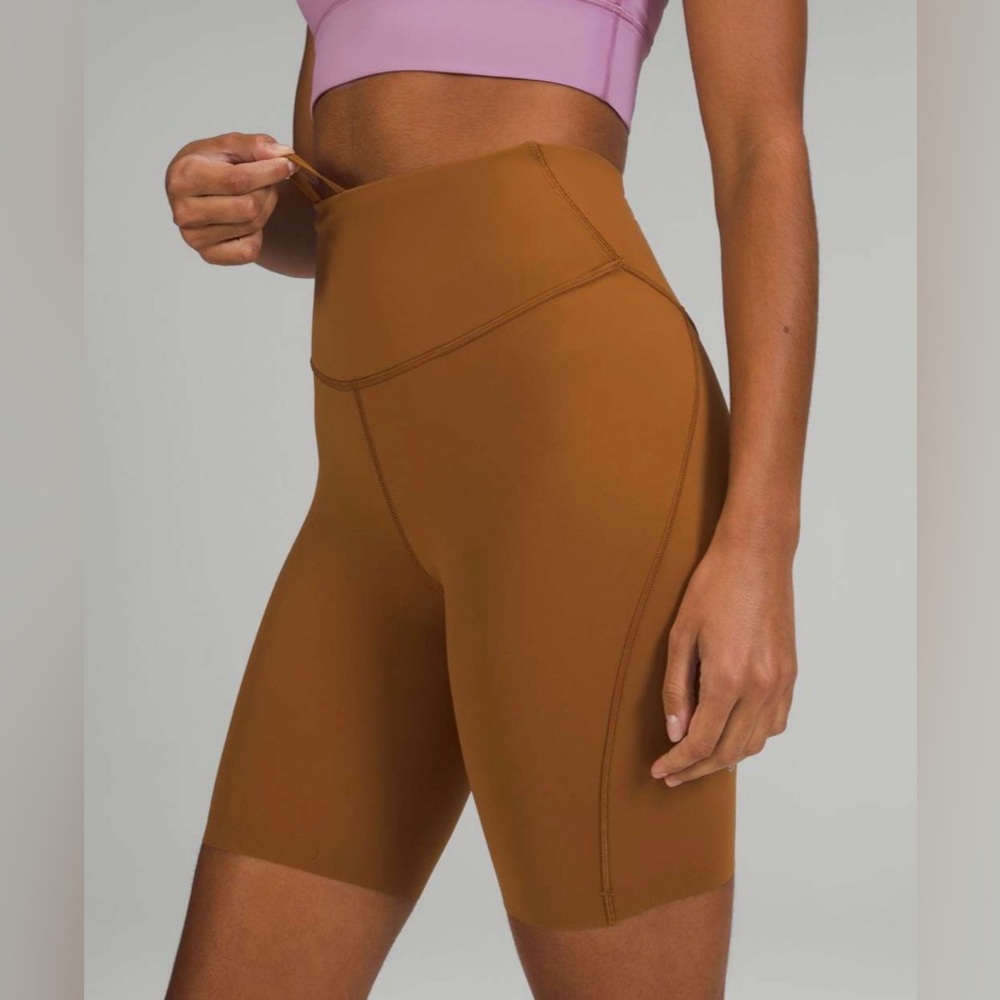 Lululemon Base Pace High Rise Shorts 8” Copper Brown Size 2 NWOT